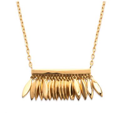 [Q8449] – Vergoldete „Navajos“-Halskette – 20 x 10 mm