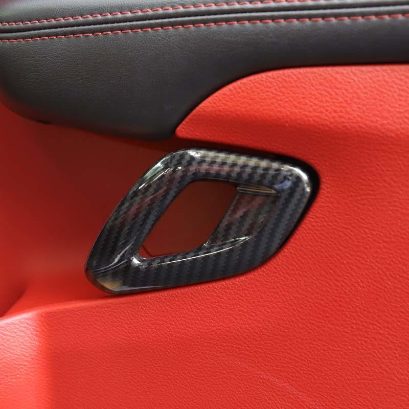 Pegatinas de cubierta decorativa para manija de puerta interior, aptas para Dodge Challenger 2015 Up, accesorios de coche ABS