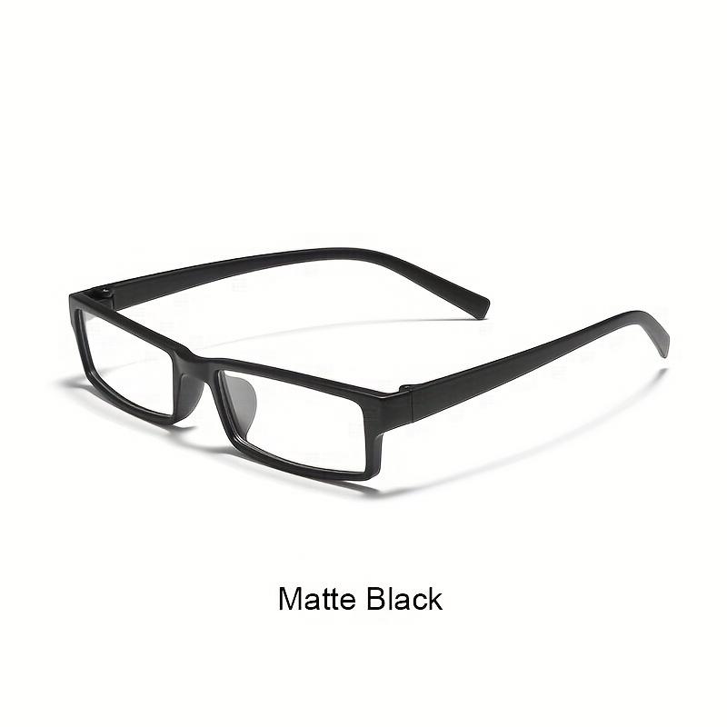 1 Paar unisex ultraleichte schwarze rechteckige dekorative Brille aus TR90, geeignet für tägliche und formelle Anlässe