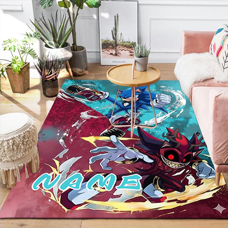 Custom 1Pc Sonic Vs Shadow Clash Rug Office Carpet Indoor Outdoor Entrance Doormat Nonslip Soft And Comfortable Living Room D2915328