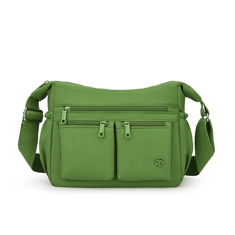 

Женская сумка через плечо большой вместимости, сумка для мамы, водоотталкивающая нейлоновая сумка кросс-боди темно-зеленого