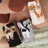 1Pair Funny Cotton Socks with Balls Cartoon Animal Socks Breathable Dog Middle Tube Socks Novelty Gifts for Diog Lovers