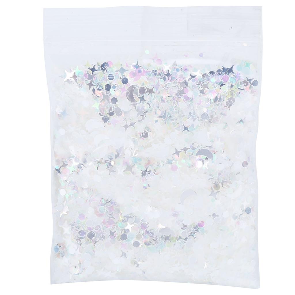 Stern Pailletten PET Silber Gemischt Fantasy Glitzer für Körper Gesicht Haar Make Up Nagelkunst MHXK 008