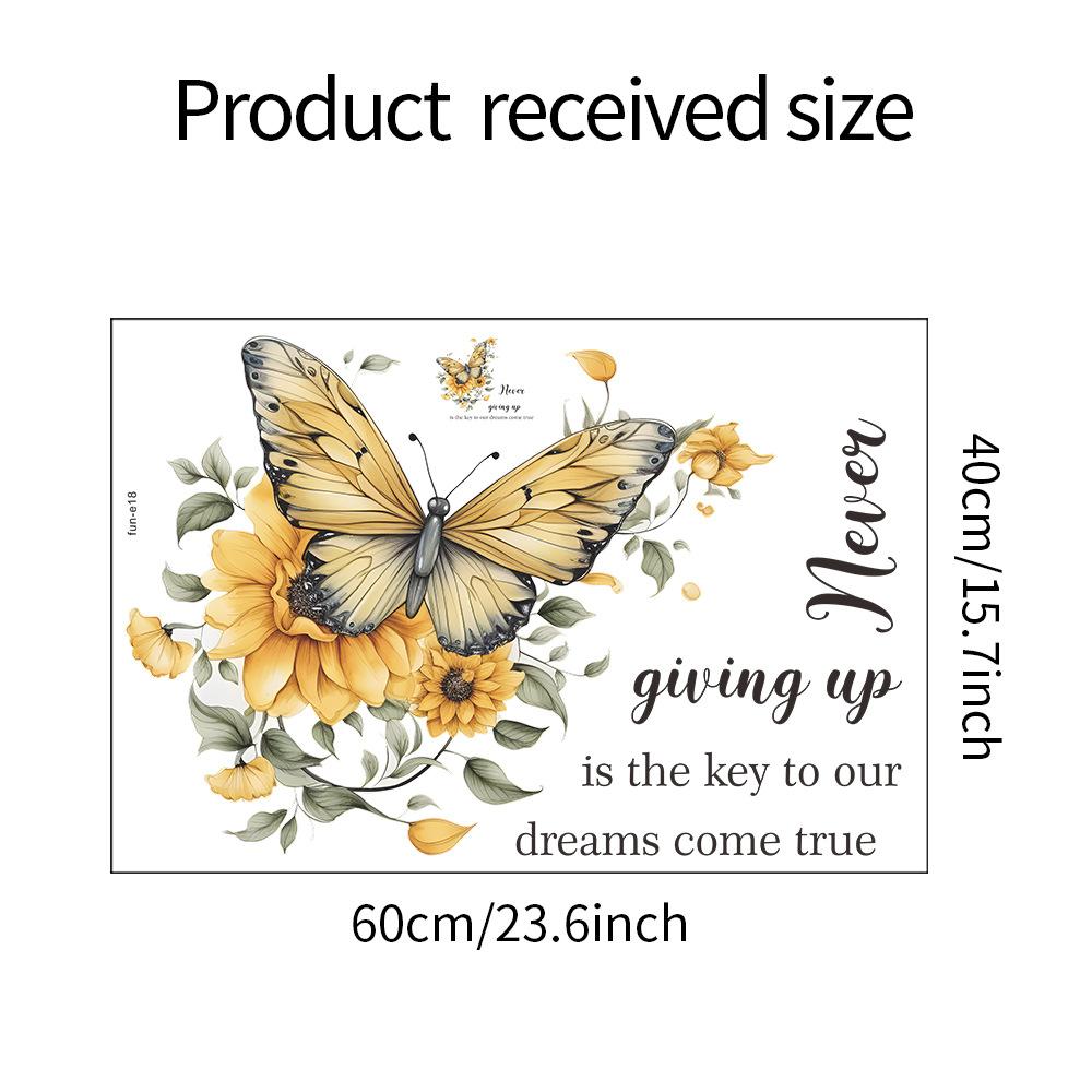 

Вдохновляющий английский слоган Подсолнух Бабочка Спальня Гостиная Кабинет Стена Украшения Наклейка на стену 40*60CM/fun-e18