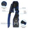 RJ45 Pass Through Crimper, Cat6 8P8C LAN Crimp Tool Kit with Wire Stripper, 10PCS Cat6 Connectors and Strain Relief Boots