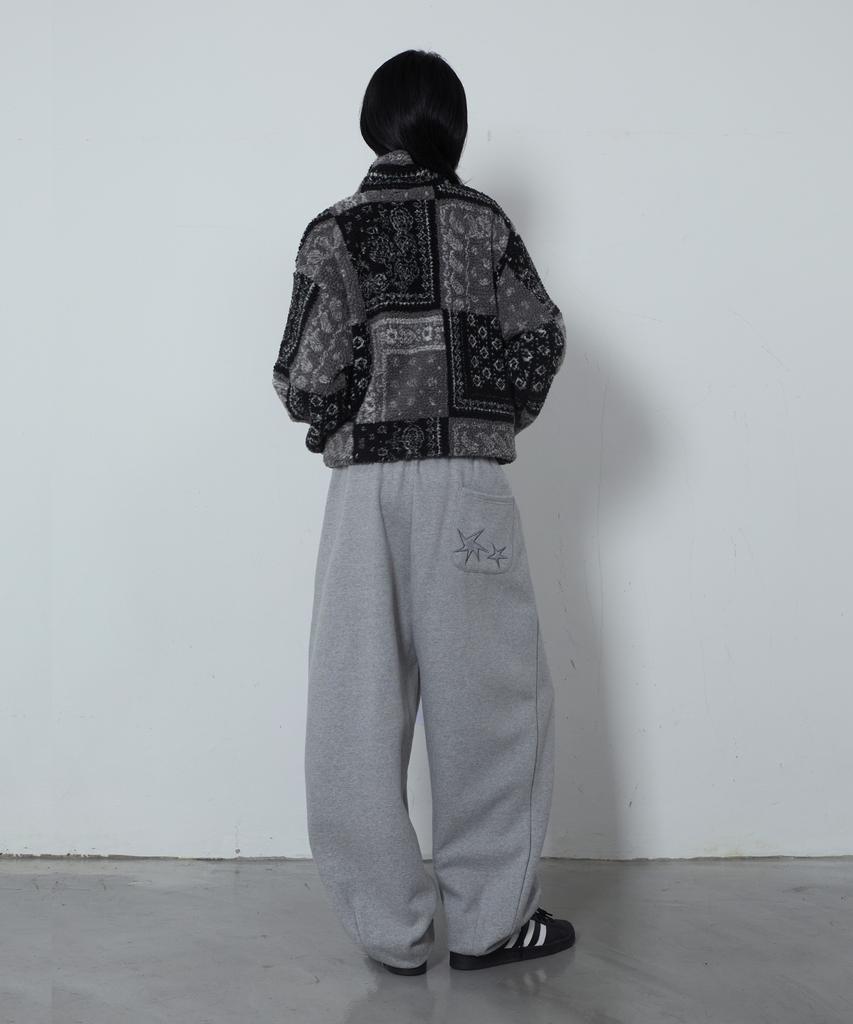 Chicks Paisley Tumble Fleece Heavy Zip-Up Black