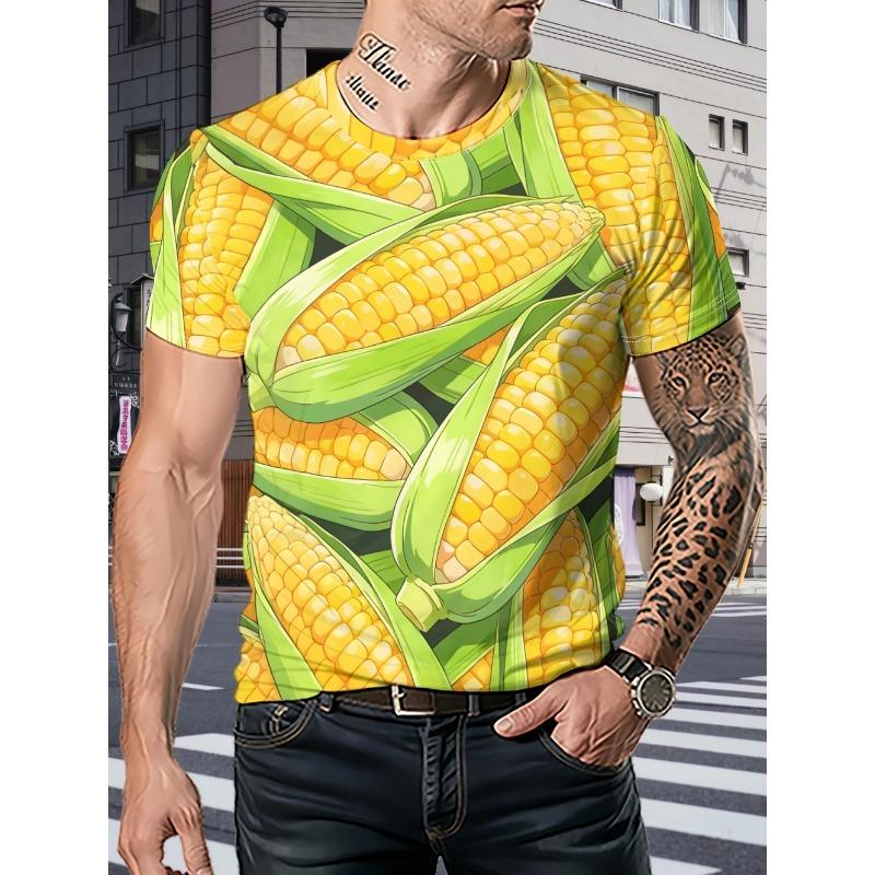 Fun Fruit Watermelon Pattern 3D Print Breatha Quick-Dry Men T-Shirt Outdoor Street Fashion Casual Leisure Parent-child Clothing