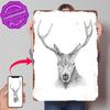 Stag Drawing Metal Poster Customized Wall Art Retro Vintage Tinplate Signs for Home Decorations Gaming Decoration Room House