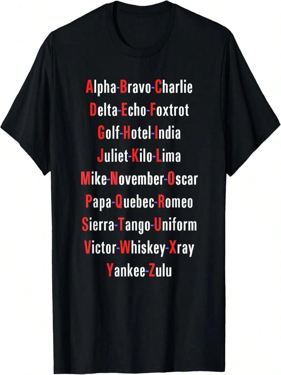 Alpha Bravo Charlie American T-Shirt S разноцветный