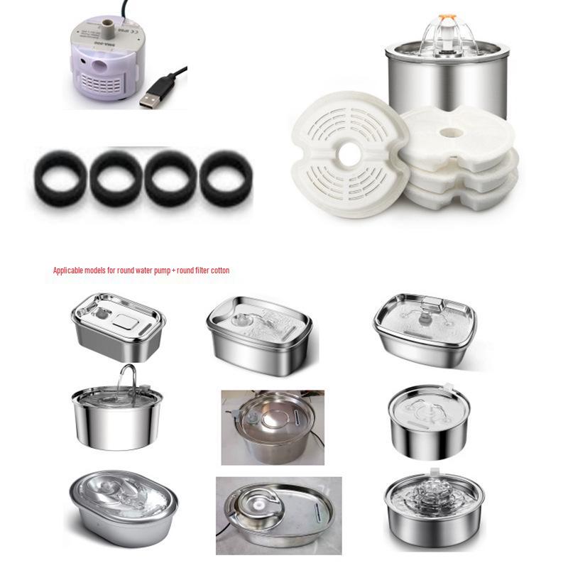 Pet Stainless Steel Water Dispenser with Round Filter Cotton