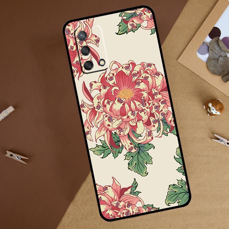 

Chrysanthemum For Oppo A40 A60 A80 A74 A94 A54 A18 A38 A58 A78 A98 A16 A76 A96 A15 A57S A17 A77 Phone Case OPPO A94 5G