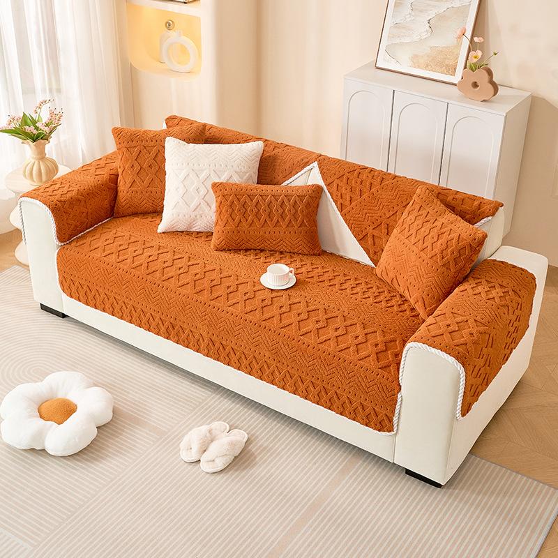 Luxury Sofa Cushion Cover Winter Soft Anti Slip Sofa Throw Mat High Quality Stylish Sofa Protector For Living Room Comfort And Warmth