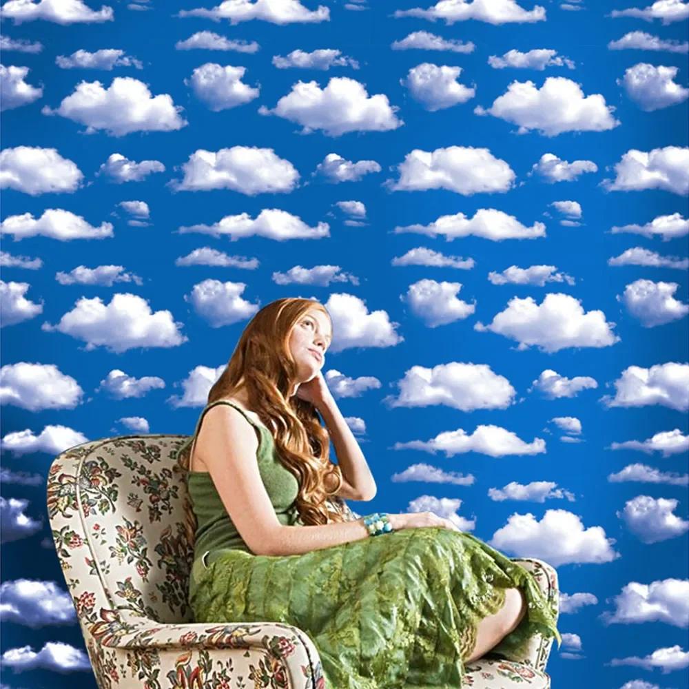Blue Sky and White Clouds Stickers Self-Adhesive Waterproof Removable Wallpaper for Living Room Bedroom Furniture Refurbish