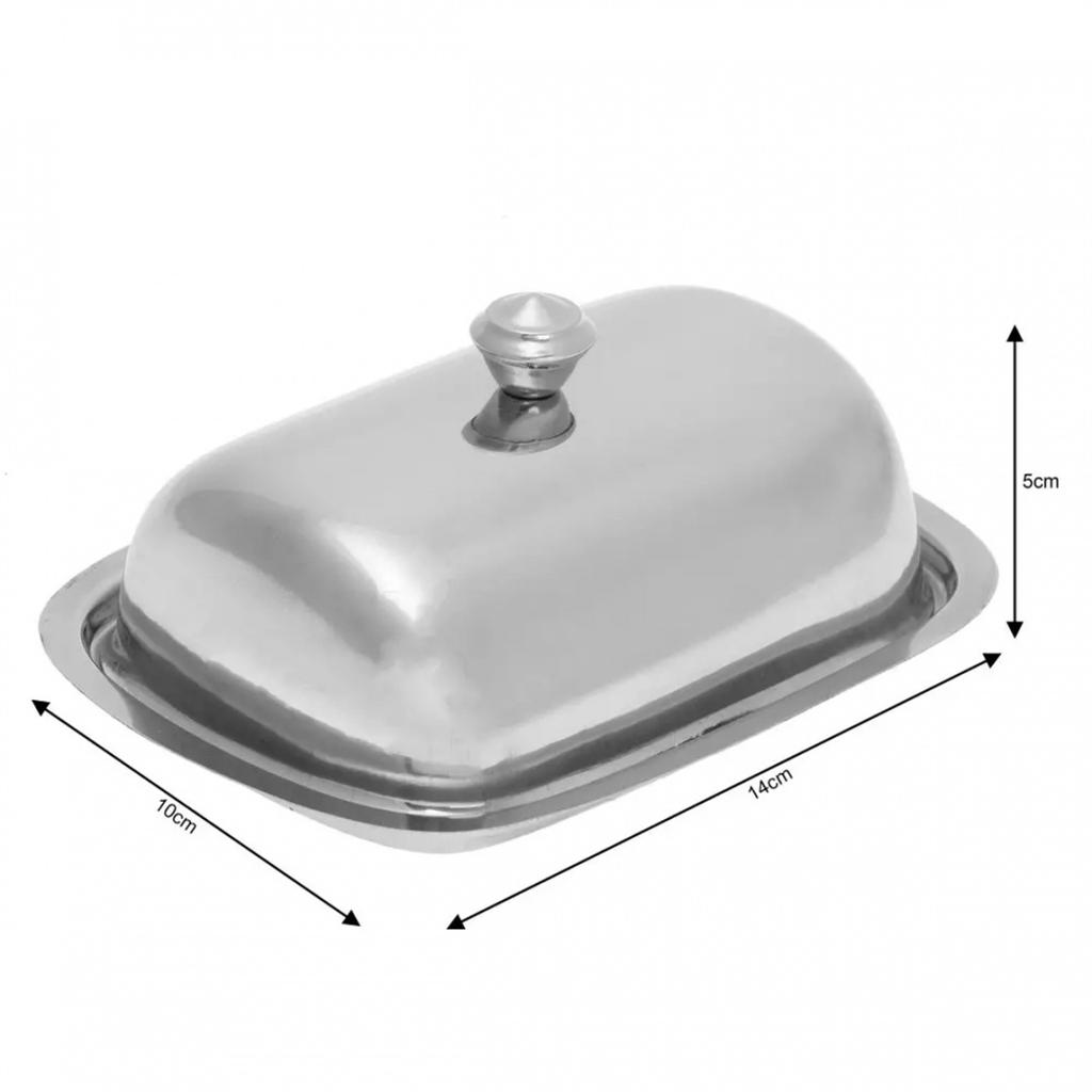KINGHOFF KH-1209 STEEL BUTTER DISH