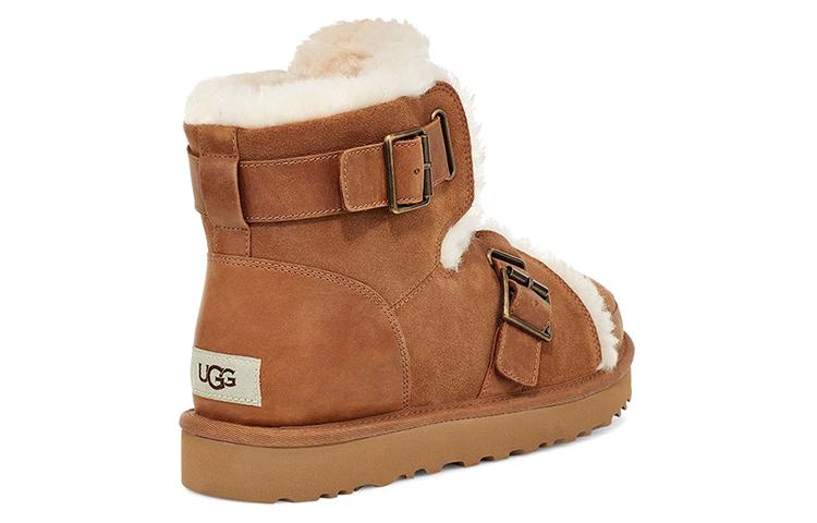 UGG Dune Mini Buckle Boot Fleece Lined Brown Women's 1119431-CHE