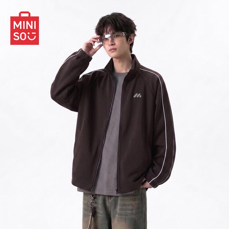 MINISO Men's Contrast Stand-Collar Streetwear Jacket