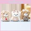 Bow Tied Adorable Dessert Bear Plush Keychain Cookie Themed Stuffed Keyring Toy