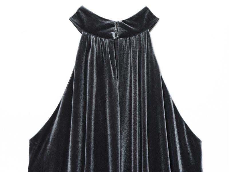2025 Stylish European-American Velvet Balloon Dress for Women