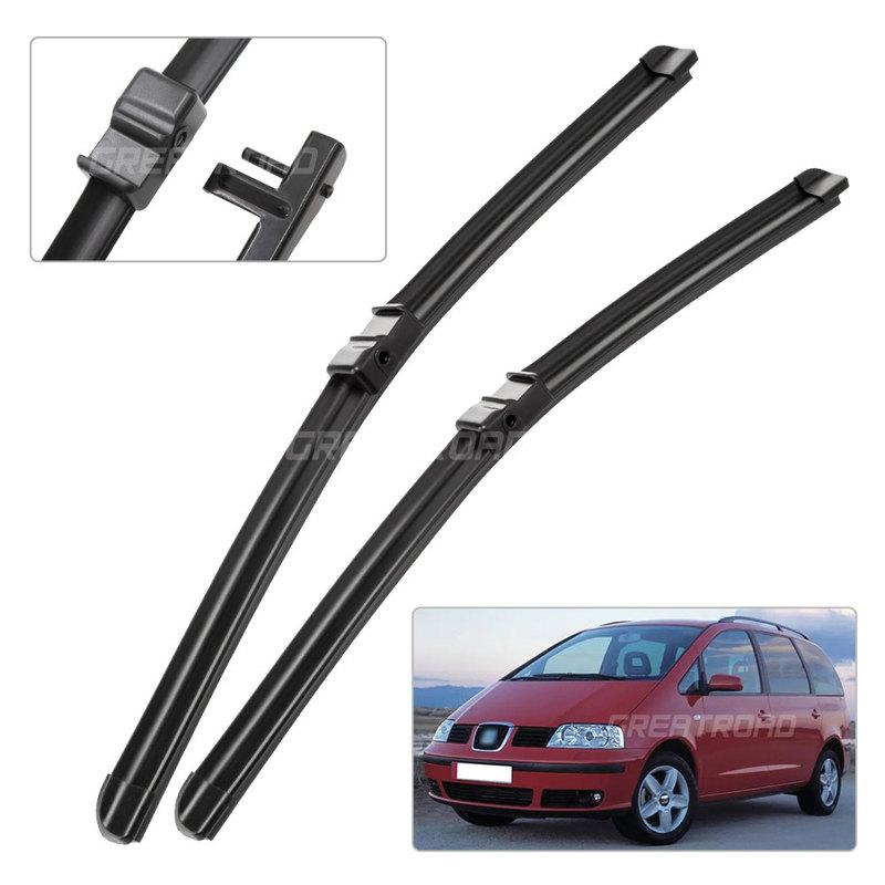 For Seat Alhambra MK1 2002-2010 2003 2004 2005 2006 2007 Wiper Front Wiper Blades Windshield Windscreen Window Brush 28"+28"