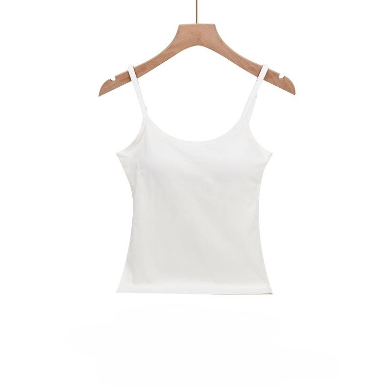 Cotton Anti Glare Camisole Base Vest with Chest Cushion Integrated Underwear Gather Together, Hold Up, and Pat the Chest Female