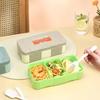 Multi-Grid Kids Bento Box, leakproof & microwave safe. Portable food container with tableware for school, outdoor and daily meal