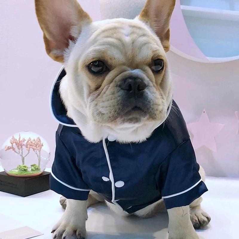 Ropa Bulldog Francés Primavera Verano Abrigo Chaqueta Algodón Ropa Mascota Camisa Seda Pijama Invierno para Perros Pequeños Yorkies Abrigos