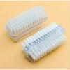 Plastic Nail Dust Powder Cleaning Brush Double Sided Hand Fingernail Toes Scrubbing Brush Cleaner