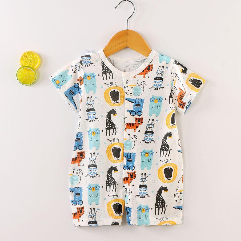 2026 Newborn Short Sleeve Jumpsuit Romper - Thin Style Bodysuit Pajamas