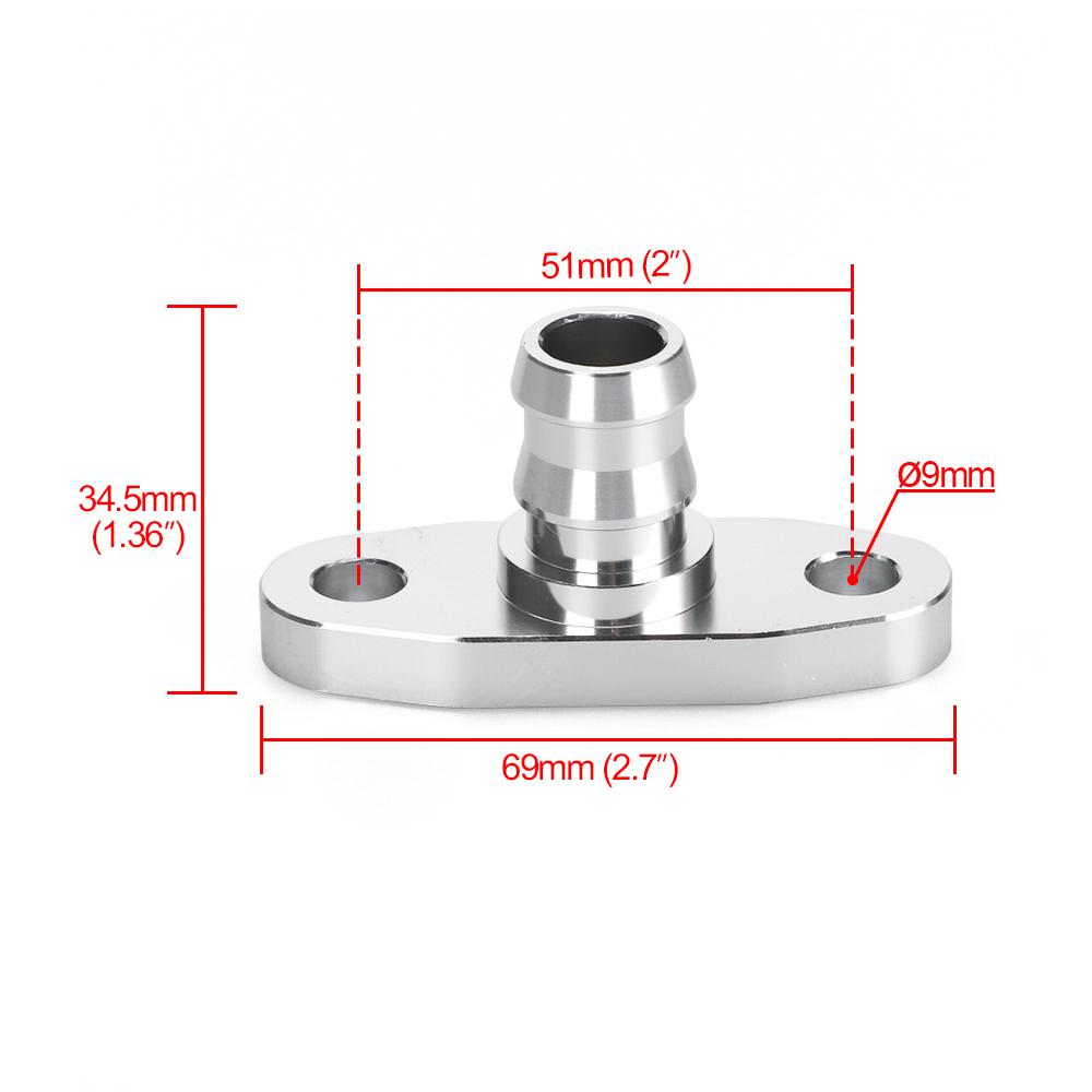 For Garrett T3 T4 GT28 GT30 GT35 T25 An10 2" 51 Turbo Oil Return Drain Return Flange Adapter Electric Turbo Process Leakproof