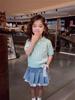 Girls' Academy Style Korean Short-Sleeve Knit Top