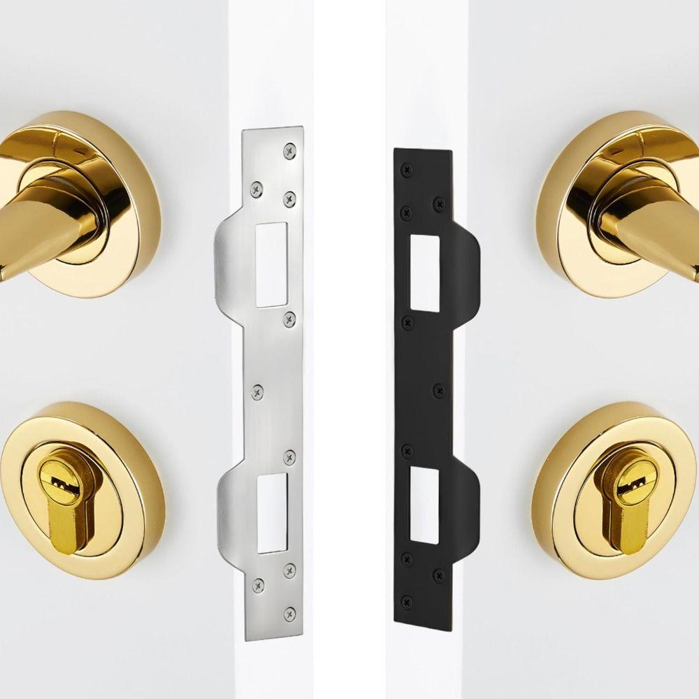 Metal Front Door Security Devices Double Holes Heavy-Duty Reinforcement Plate Door Jamb