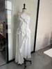 2026 Sleeveless Irregular Lace Slit Dress: Women's Summer High-End Fashion