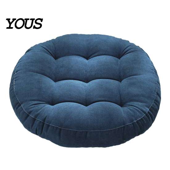 High Elasticity Chair Cushion Round Corduroy Cushion, 16.5 Inch Ultra Soft Seat Pad, Portable Support for Travel Washable Floor Reading Nook