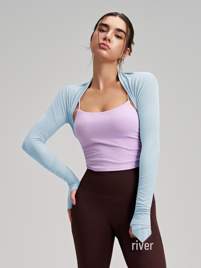 Sporty Long Sleeve Yoga Dance Cardigan Shrug