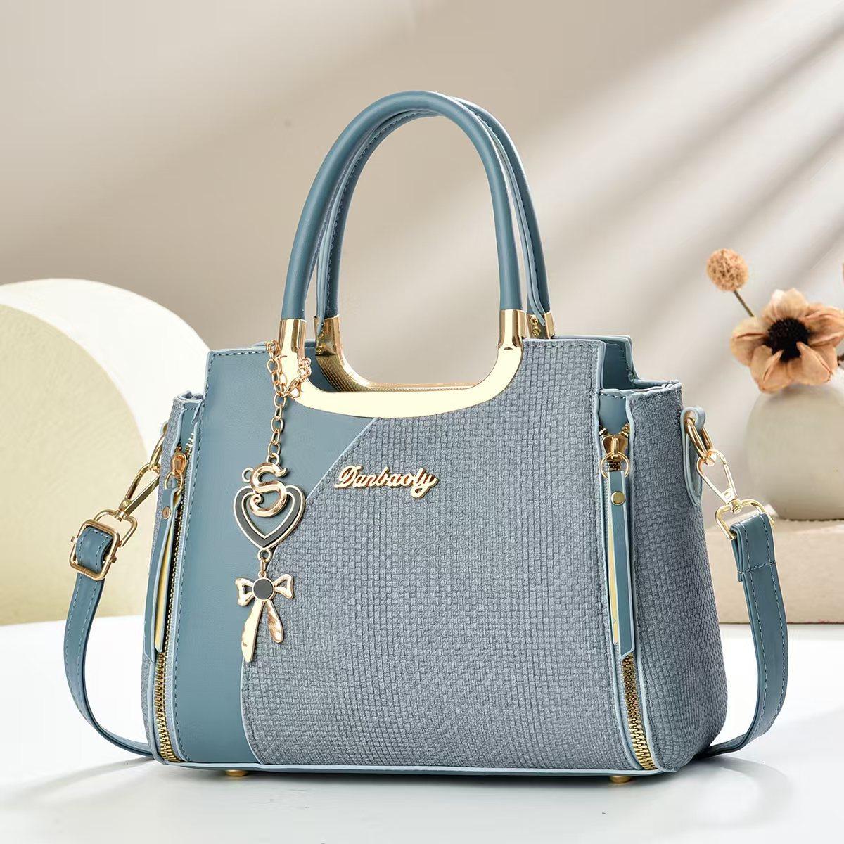 

Fashionable Ladies Shoulder Bag 2025 New Style Womens Crossbody Bag with Zipper High Quality Soft Leather Casual Tote Bags 24x12x19cm