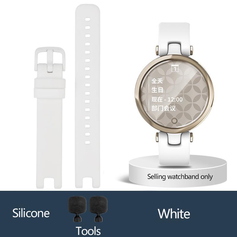 Genuine Leather Sports Watchband Straps Women's Bracelet Silicone Stainless Steel Belt For Garmin Lily Smart Watch Accessories