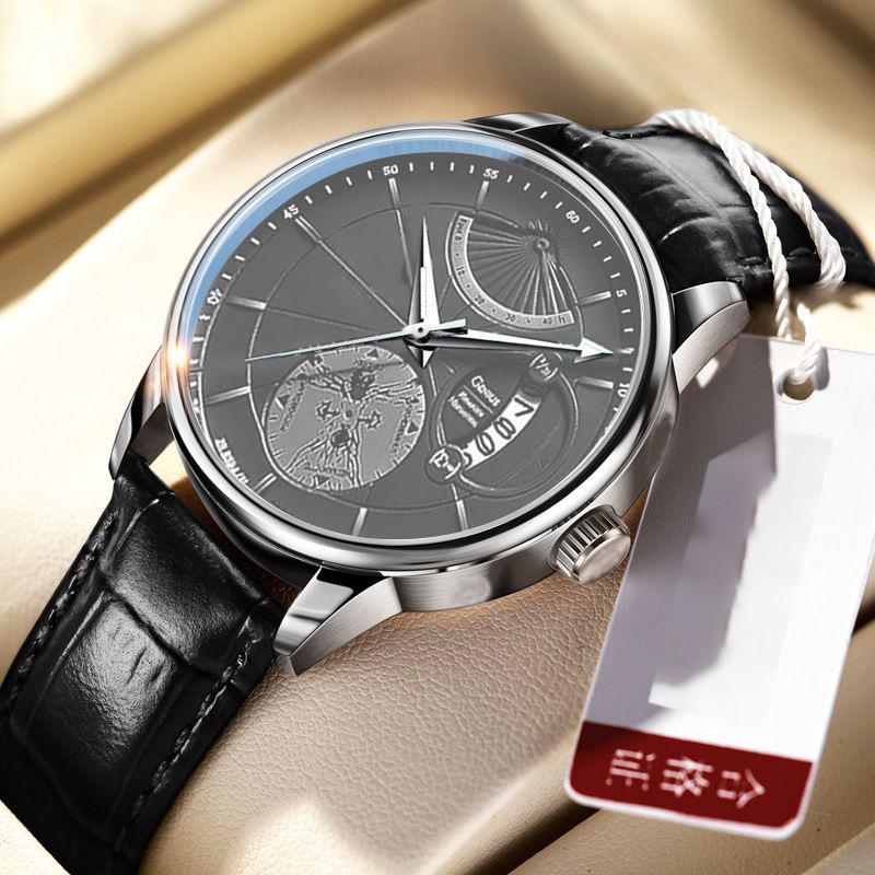Men's Watch Sports Brand Light Luxury Trendy Stainless Steel Waterproof Fully Automatic Quartz Male Fashion Clock Watches