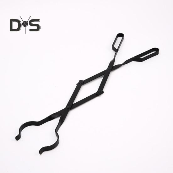 26 Inch Fireplace Tongs Heavy Duty Iron Log Grabber Log Tweezers Log Claw Long Handle Firewood Tongs Fireplace Accessory for Indoor Outdoor