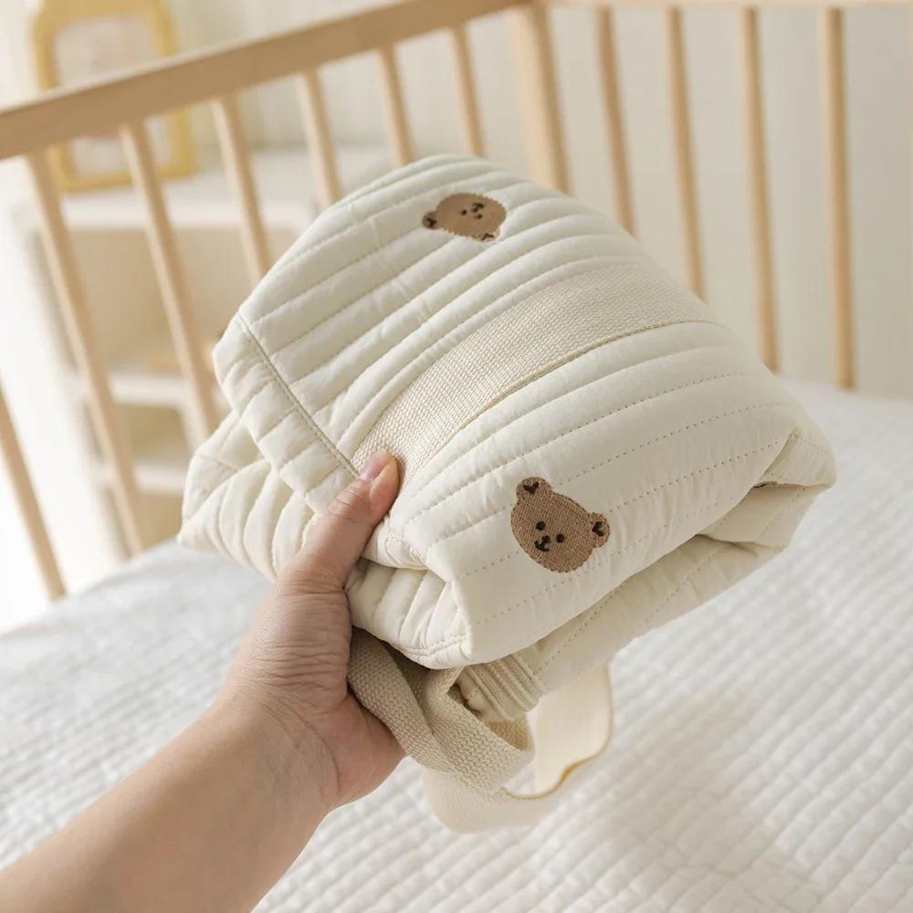 Large Mommy Bag Baby Diaper Bags Cotton Embroidered Travel Luggage Shoulder Bag Stroller Nappy Organizer Portable Handbag