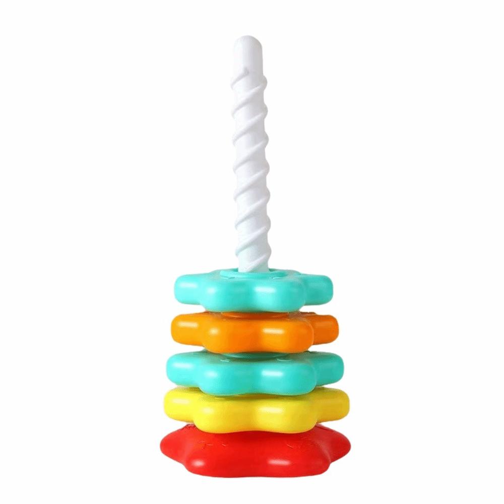 Rainbow Colored Spinning Stacking Toys Stacking Puzzle Baby Stacking Puzzle Kids Gift