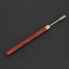 Sandalwood Handle Brass Head Leather DIY Craft Edge Dye Roller Oil Pen Belt Finisher (Red)