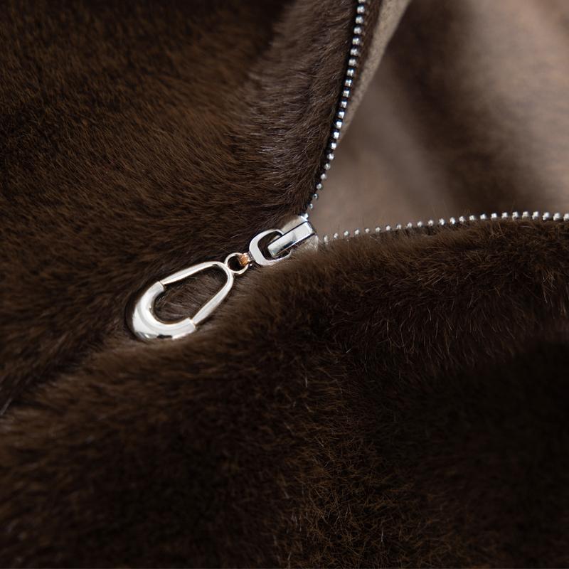 Middle-aged Women's Faux Fur Coat Winter Outerwears Hooded Elegant Thick Warm Fur Jackets for Women Clothes