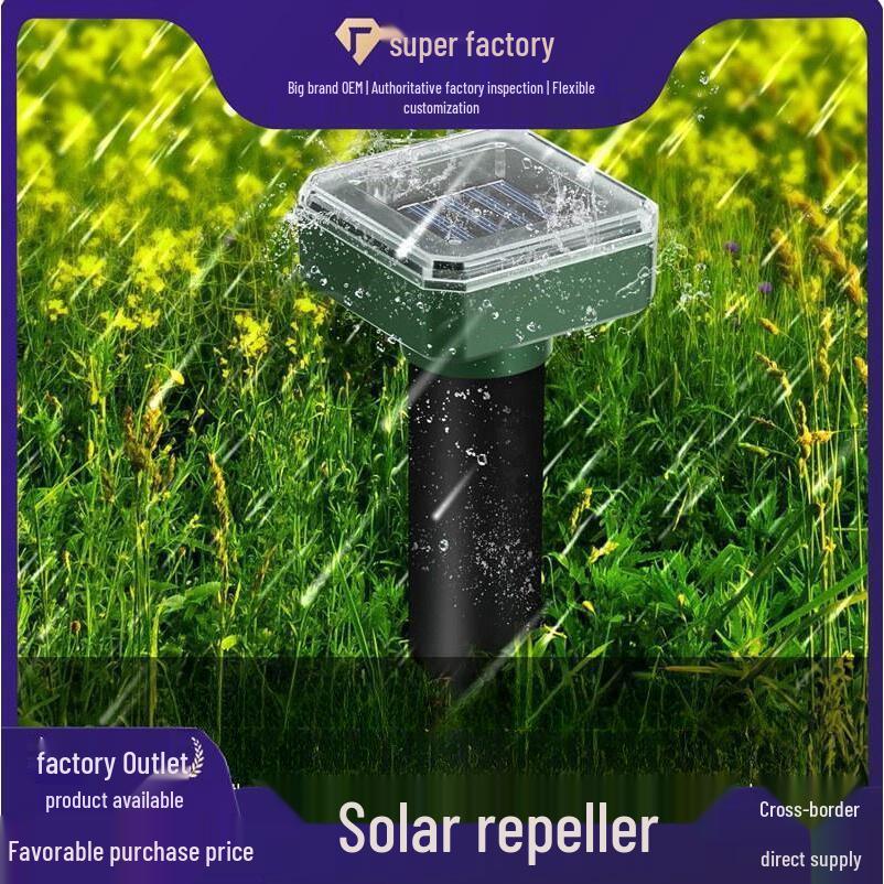 

Ультразвуковой солнечный отпугиватель для мышей, птиц и змей - Высокая мощность для использования на открытом воздухе Single Unit