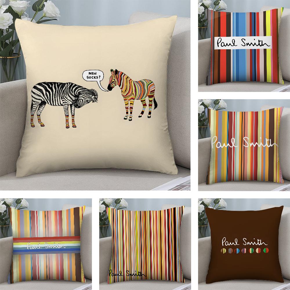 S-Smith Fashion P-Paul Pillow Case Short Plush Pillow Covers Sofa Decorative Gift Home Double-sided Printing Cushion Cover