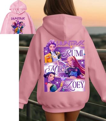KPop Demon Hunters Huntrix Hoodies Men Women Casual Movie Printed Sweatshirt Hooded Female Fashion Hoodie