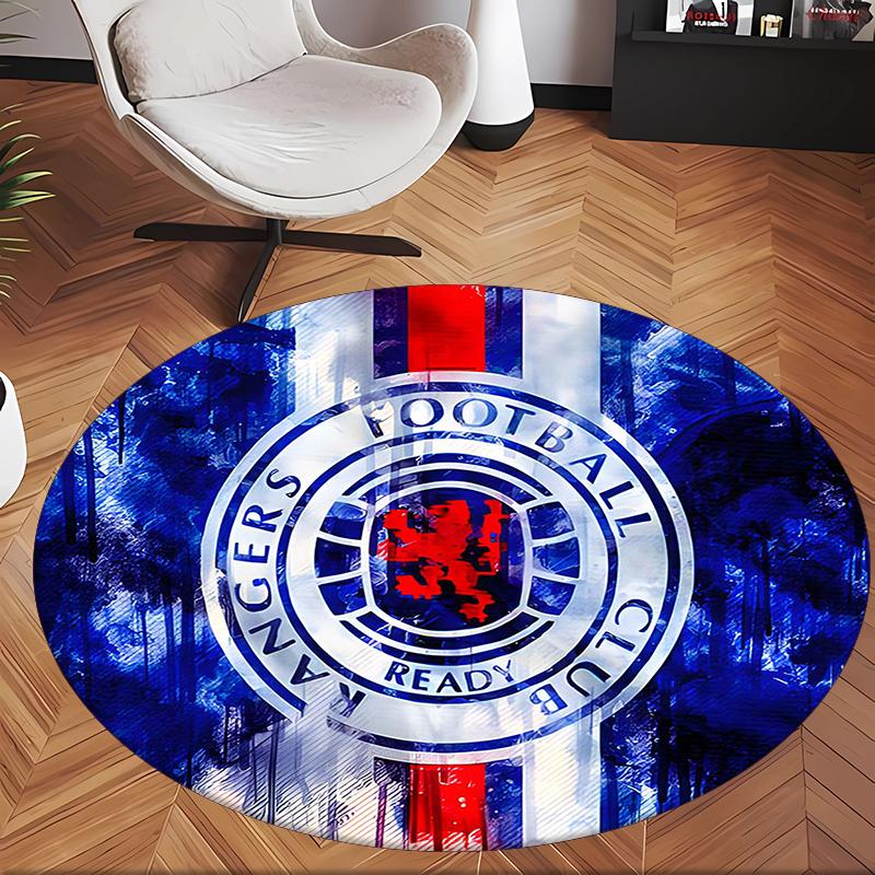 Rangers Fc (38) Round Office Rug Decorative Floor Rug for Office Bedroom Living Room and Home Space