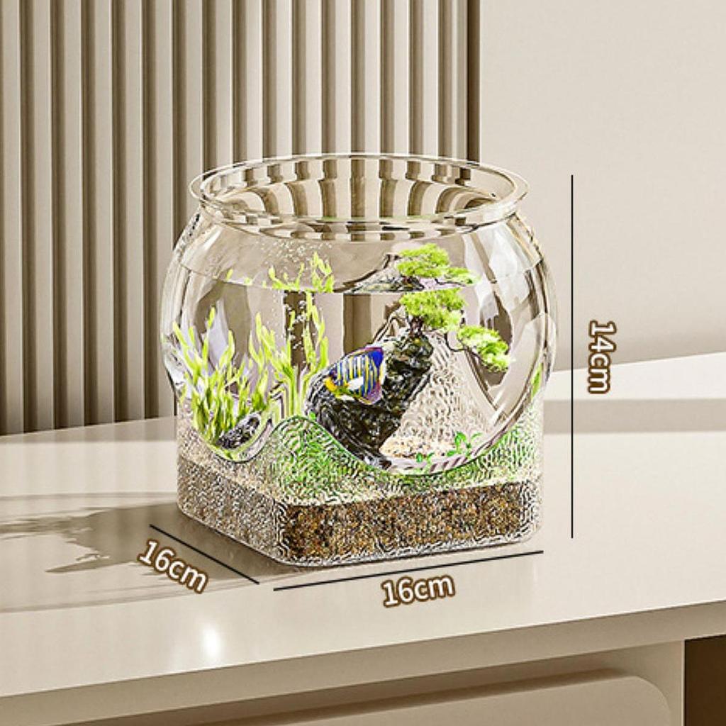 Fish Bowl Tank Accessories Decorative Portable Tabletop Ornament Turtle Viewing