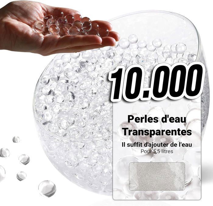 Perlas de agua - Comforder - 10.000 bolas - Transparentes - Objetos decorativos - Biodegradables transparente