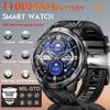 1100mAh Large Battery Smart Watch Men Compass LED Flashlight 3ATM Waterproof Bluetooth Call Heart Rate Sports Smartwatch New