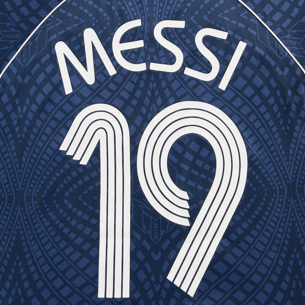 Adidas Originals X Kith X Messi Three Stripes Crew Neck Short Sleeve Football Shirt Men tops KR0074